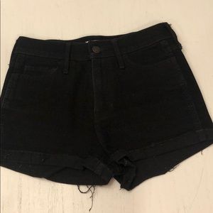 Hollister black high waisted denim short size 1